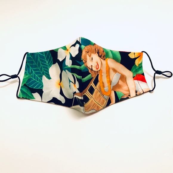 Hand Crafted Other - 1940’s Pin-Up Girl Fitted Face Mask w/FilterPocket